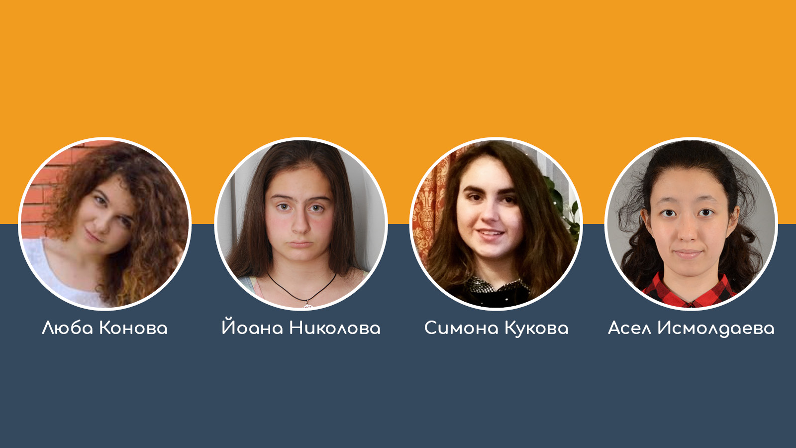 Люба Конова, Йоана Николова, Симона Кукова, Асел Исмолдаева