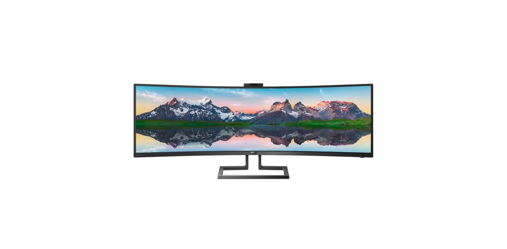 Новият монитор на Philips е супер-широк извит 49-инчов звяр с резолюция 5120x1440