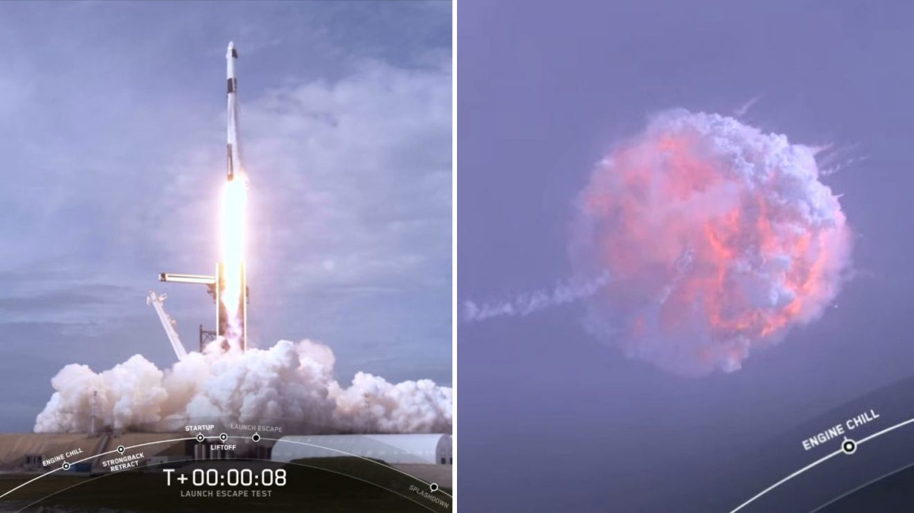 Успешен зрелищен тест за космически кораб Crew Dragon, който скоро ще превозва хора до МКС (видео)