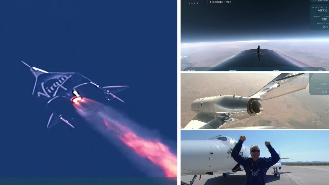 Успех! Virgin Galactic осъществи първия туристически космически полет от частна компания (видео)